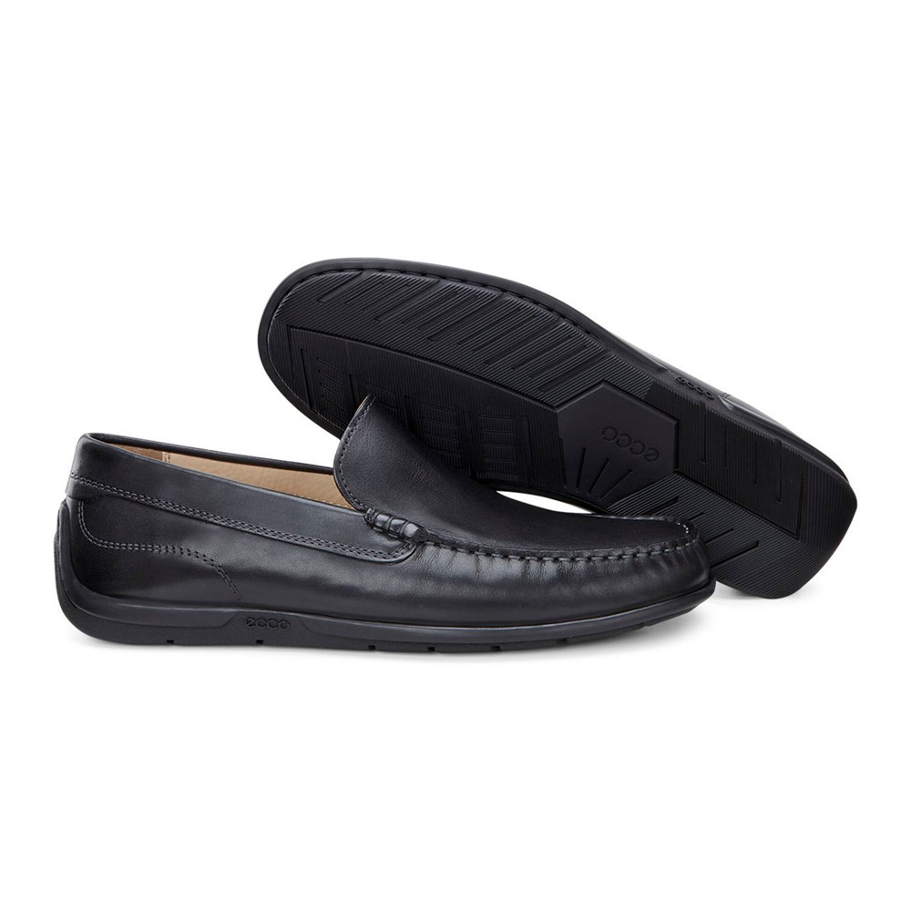 ECCO Mens Moccasins Black - Classic Moc 2.0 - SQC-915274